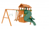 Детская деревянная площадка для дачи "Клубный домик 2 с трубой и рукоходом"