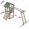 Детская игровая деревянная площадка Сибирика с рукоходом